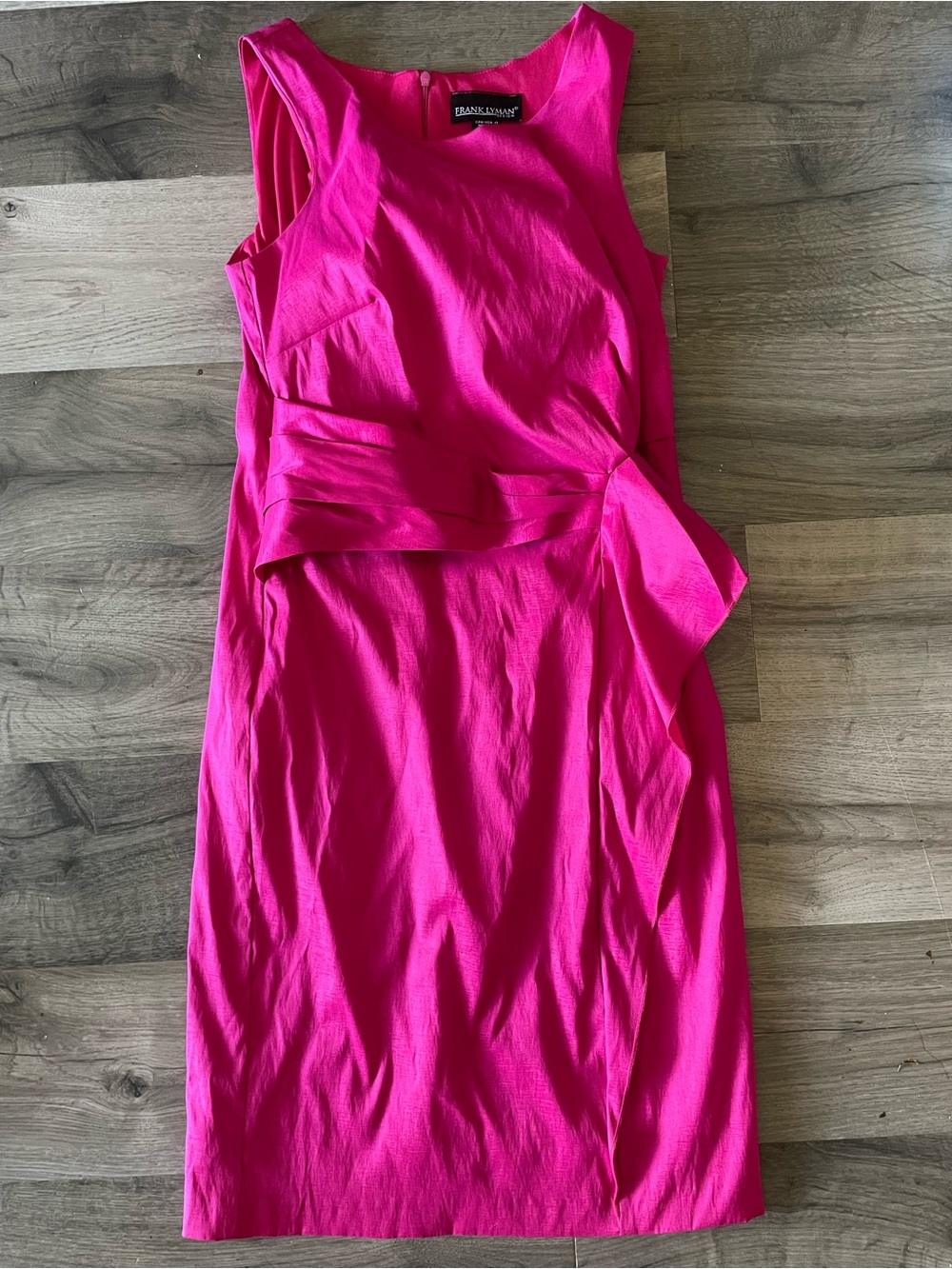 Frank Lyman Design Vibrant Hot Pink Sleeveless Sheath Dress